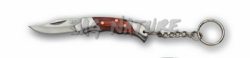 1203102 - COLTELLO PORTACHIAVI CON MANICO IN LEGNO ROSSO LAMA 4 CM - JKR278