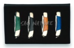 1203210 - SET 4 COLTELLI VARI COLORI LAMA 2,5 CM - JKR192