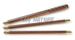 1301160 - BACCHETTONE PER FUCILE IN LEGNO A 3 PZ VERNICIATO SCURO, TIPO INGLESE