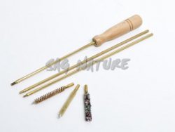 1301168 - KIT PULIZIA CARABINA IN BUSTA PLAST. C/BACCHET. OTTONE A 3 PZ, SCOVOLI LANA, SETOLA E BRONZO A SPAZZOLA