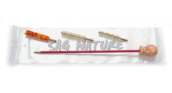 1301172 - KIT PULIZIA PISTOLA IN BUSTA PLAST. C/BACCHET. ACCIAIO PLASTIF A 1 PZ, SCOVOLI LANA, SETOLA E BRONZO