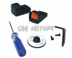 1703022 - AIM MICRO RED DOT TACTICAL CON REGOLATORE DI INTENSITA' E PARASOLE BASE WEAVER - ART. RTA-N