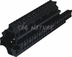 1703037 - SLITTA 4 RAIL PER SAIGA 7,62X39 - 16 SLOT SUL TOP, 21 SLOT AI LATI E 22 SLOT INFERIORI COPRI RAIL INCLUSI - ART. MNT-HGSG39
