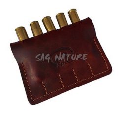 1706010 - PORTA CARTUCCE DA CARABINA TASCABILE IN PELLE MORBIDA - ART. CA32