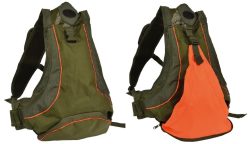 1708038 - TRISACCA IN 600D CON INSERTI ARANCIO A SCOMPARSA PORTA CELLULARE E DOPPIO CARNIERE TG UNICA - ART. TRI04