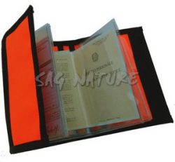 1709002 - PORTALICENZA-DOCUMENTI IN 600 D ARANCIO CM 14X10 - ART. RD15