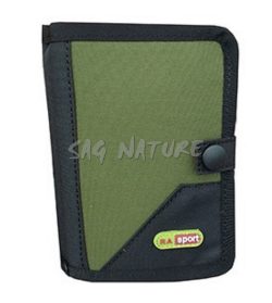 1709042 - PORTA LICENZA-DOCUMENTI IN POLIESTERE E PVC VERDE CON 8 PAGINE TRASPARENTI - CM 16X11,50 - ART. RD17 GREEN