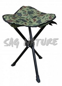 1709058 - SGABELLO TREPIEDI IN METALLO CON SEDUTA IMBOTTITA COLORE MIMETICO - ART. CS01B CAMO