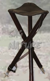 1709083 - SGABELLO LEGNO E PELLE CON PUNTALI CM 60 - ART. 11110