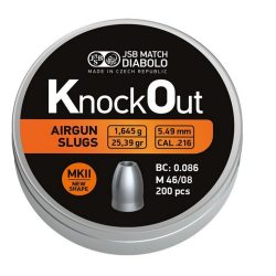 1718029 - PALLINI JSB SLUG SLUG KNOCK OUT 5.49mm/.216 - 25.39gr - Scatola da 200pz