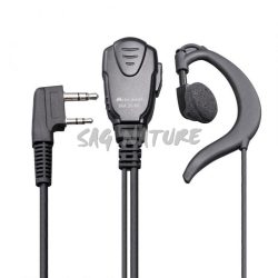 1901007 - MA21-XK - MICROFONO7/AURICOLARE PTT CAVO SPIRALATO 2 PIN KENWOOD - PER RADIO CT890 E SIMILI -  SENZA BLISTER - MIDLAND