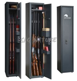 2301002 - CASSAFORTE/ARMADIO BLINDATO SERIE "L" MOD. GLS340 - 5 POSTI FUCILE - CM 140X34X26 COL. ANTRACITE - KG 28 - CHIAVE VDS1 - GRIFFON