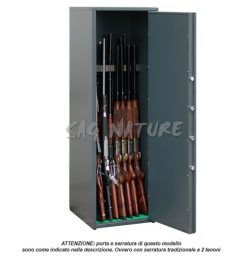 2301025 - CASSAFORTE/ARMADIO BLINDATO MOD. GLS16 - 14/15 POSTI FUCILE CON OTTICA - CM 140X47X45 - COL. ANTRACITE -  KG 55 - GRIFFON