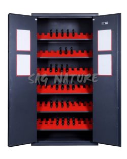 2301042 - CASSAFORTE/ARMADIO BLINDATO MOD. GP.200.2.K.K - 90 PISTOLE - MIS. 200X100X60 - COLORE GRIGIO - PESO 370 KG - 6 RIPIANI - GRIFFON