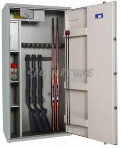 2301048 - CASSAFORTE/ARMADIO BLINDATO MOD. GE750 KL - 13 FUCILI - CM 152x75x37 - PESO KG 148 ca. - TESORETTO BLINDATO E RIPIANI - GRIFFON