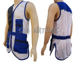 2901002 - GILET DA TIRO TRAP - COL. BLU E BIANCO - CON RIPORTO SU SPALLA - TG M ALLA 3XL - MARTIDEN - SAG NATURE