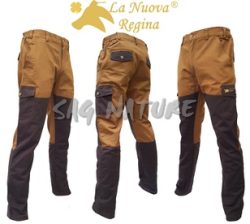 2901010 - PANTALONE 100% IN COTONE CERATO CON RIPORTO - MODELLO MAREMMA - TG 42 ALLA TG 64 - LA NUOVA REGINA - SAG NATURE