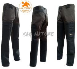 2901011 - PANTALONE 100% IN COTONE CERATO MODELLO GREEN WOOD - COLORE VERDE - TG 42 ALLA TG 64 - LA NUOVA REGINA - SAG NATURE