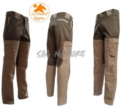 2901012 - PANTALONE 100% IN COTONE CERATO MODELLO BEIGE WOOD - COLORE BEIGE - TG 42 ALLA TG 64 - LA NUOVA REGINA - SAG NATURE