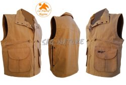 2901031 - GILET WOOD 100% COTONE CERATO - COLORE BEIGE - TG S ALLA 4XL - LA NUOVA REGINA - SAG NATURE