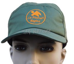 2901103 - CAPPELLO IN CORDURA GREEN E ORANGE CON COPRIORECCHIE IN PILE - TG S ALLA XXXL - LA NUOVA REGINA - SAG NATURE
