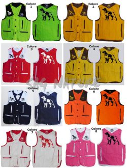 2901109 - GILET DRESSEUR CON RICAMO ÉPAGNEUL BRETON - TG S ALLA 5XL - LA NUOVA REGINA - SAG NATURE