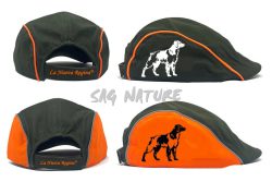 2903003 - CAPPELLO COPPOLA CON RICAMO BRETON - VERDE O VERDE E ARANCIONE - LA NUOVA REGINA