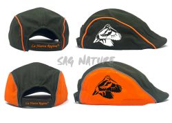 2903009 - CAPPELLO COPPOLA CON RICAMO BECCACCIA - VERDE O VERDE E ARANCIONE - LA NUOVA REGINA