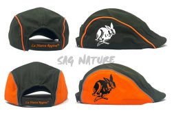 2903010 - CAPPELLO COPPOLA CON RICAMO LEPRE - VERDE O VERDE E ARANCIONE - LA NUOVA REGINA