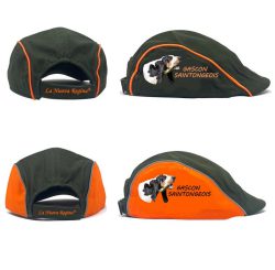 2903023 - CAPPELLO COPPOLA CON RICAMO GASCON SAINTONGEOIS - VERDE O VERDE ARANCIONE - LA NUOVA REGINA
