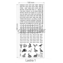 3301049 - LASTRA TIMBRI 1,2,3,4,5,6 - IDEALI PER CAL 12, 20 E 28 - GAEP