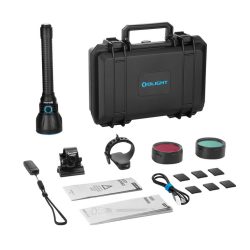 5501049 - KIT LAMPADA JAVELOT TURBO 2 TORCIA 1500m, TELECOMANDO WIRELESS, RICARICA MAGNETICA E USB-C PER SOCCORSO - OLIGHT
