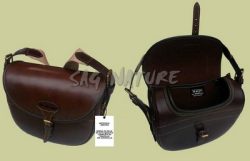 6001001 - BORSA IN PELLE DI ALTA QUALITA' - COMPLETA DI TRACOLLA - CM 32X25X12,5 - SAG NATURE