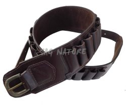 6001006 - CARTUCCIERA IN PELLE DI ALTA QUALITA' - 24 CELLE - CALIBRO 20 - SAG NATURE