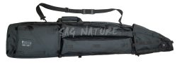 6201001 - FODERO TACTICAL PER DUE CARABINE CON TRACOLLA E BRETELLE PER TRASPORTO A ZAINO - 4 TASCHE ESTERNE - LUNGH. 140 CM - SAG NATURE