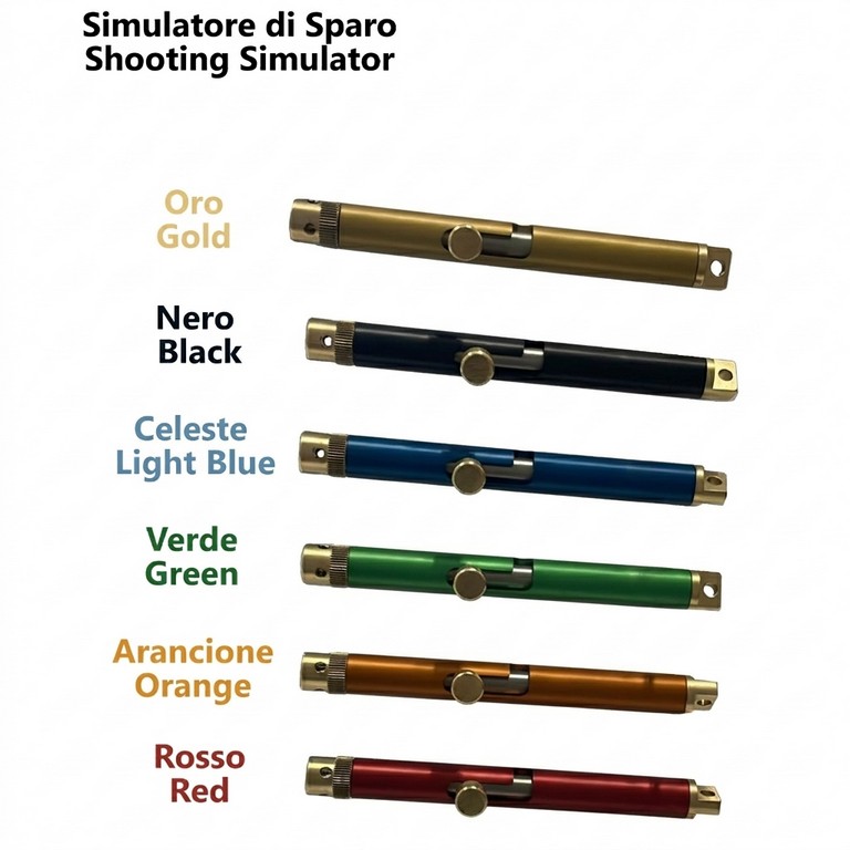 0804018 - PISTOLA A SALVE O SIMULATORE DI SPARO IN ALLUMINIO VARI COLORI CON USO DI INNESCHI PER ADDESTRAMENTO CANI - SAG NATURE