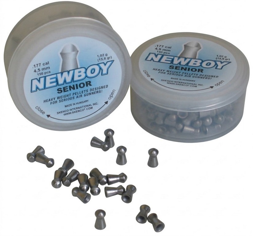 0806031 - PALLINO ARIA COMPRESSA 4.5 MM - 1.02 GR - TESTA TONDA - NEWBOY SENIOR (S.DOME) - 150 PZ - SKENCO