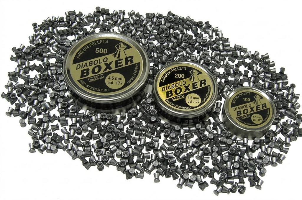 0806184 - PALLINO ARIA COMPRESSA 4,5 MM - 0,61 GR - TESTA A PUNTA - DIABOLO BOXER - 200 PZ - KOVOHUTE