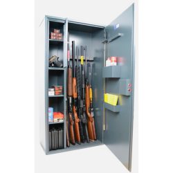 2301009 - CASSAFORTE/ARMADIO BLINDATO SERIE "L" MOD. GLST650 - 7 POSTI FUCILE CON OTTICA - CM 130X65X35 - COL. ANTRACITE - KG 68 - CHIAVE VDS1 - C/TESORETTO LATERALE - GRIFFON