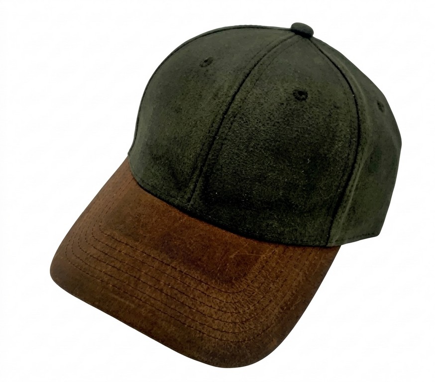 0103025 - CAPPELLO BASEBALL BICOLORE IN CANVAS DI COTONE PESANTE ED OLEATO - 100% COTONE - COLORE: BEIGE-MARRONE; OLIVA-MARRONE - CF 6 PZ - CAPLOW