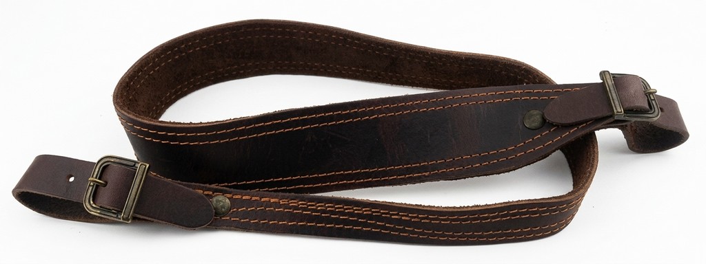 0303021 - BRETELLA PER CARABINA IN PELLE CON INTERNO CAMOSCIO - LARGHEZZA 40 MM - SAG NATURE