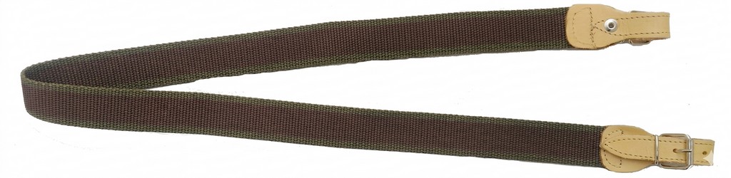 0303031 - BRETELLA NYLON BICOLORE (VERDE MARRONE) CON FIBBIA A RULLO - LARGHEZZA 30 MM - CF 12 PZ - SAG NATURE