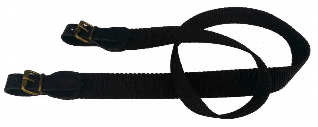 0303037 - BRETELLA IN NYLON DI COLORE NERO CON TERMINALI IN PELLE NERO LARGHEZZA 30MM - CF 12 PZ - SAG NATURE