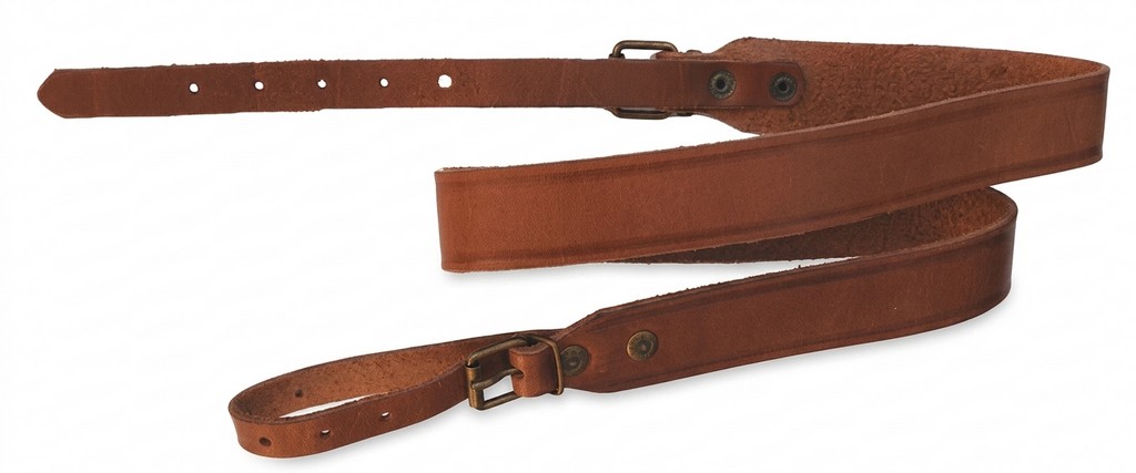 0303045 - BRETELLA IN VACCHETTA SCURA PIEGATA LARGHEZZA 30 MM - CF 6 PZ - SAG NATURE