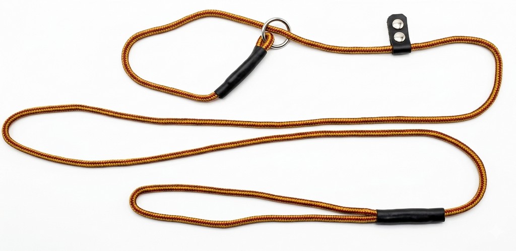 0304013 - GUINZAGLIO GIALLO/ROSSO - SPESSORE 5 MM -  LUNGHEZZA 1,35 MT - SAG NATURE