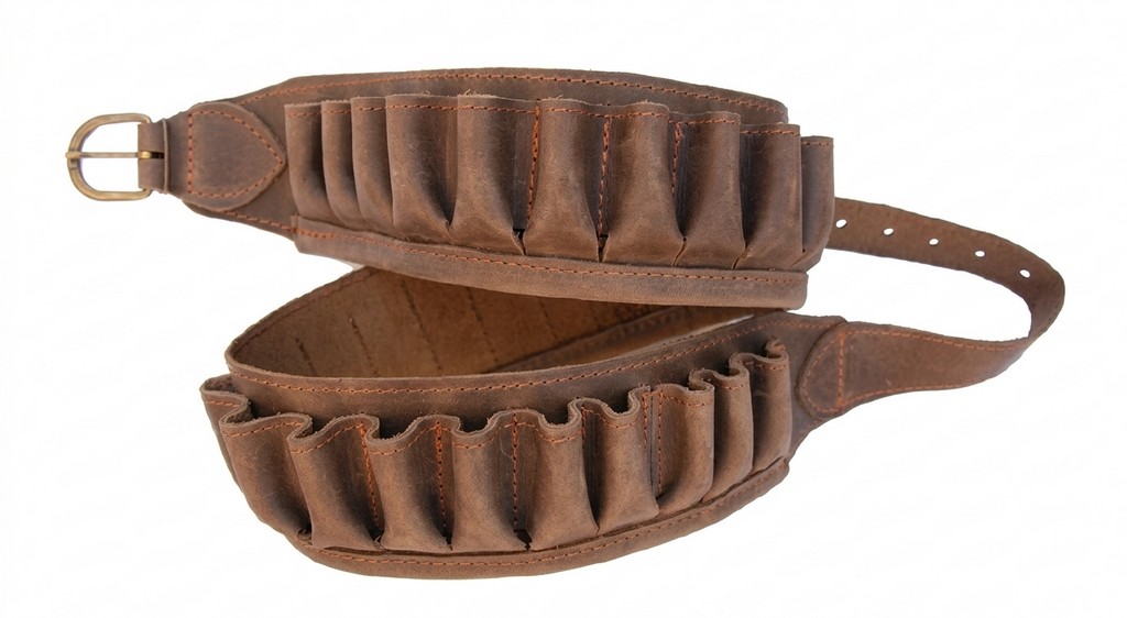 0305028 - CARTUCCIERA IN PELLE NABUK INGRASSATO - 30 CELLE - TUTTI I CALIBRI - SAG NATURE