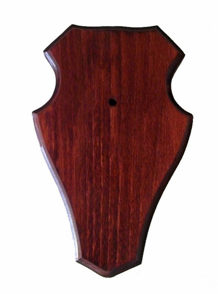 0501006 - SCUDO/TAVOLA PER TROFEO IN LEGNO MASSICCIO  COLORE SCURO PER CAPRIOLO - 12X19 CM - FATTO A MANO
