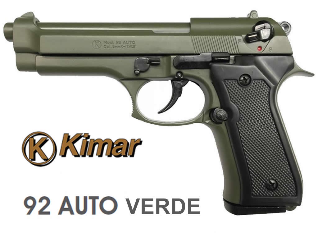 0501061 - PISTOLA A SALVE MODELLO 92 CAL. 8 VERDE - KIMAR