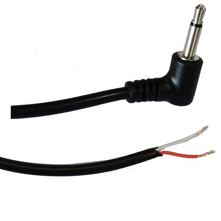 0801006 - CAVETTO/CAVO CON JACK MONO DA 3,5 MM NICHELATO - LUNGHEZZA CAVO 50 CM - SPESSORE CAVO 3,3 MM - SAG NATURE