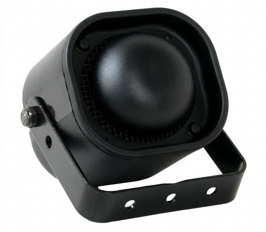 0801071 - ALTOPARLANTE/TROMBA COLORE NERO C/STAFFA - 8 WATT MM 79,2X90,2X49 - MADE IN ITALY